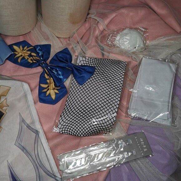 Genshin Impact Eula Cosplay Medium Halloween Costume Playboy Bunny Party Anime - Picture 3 of 11